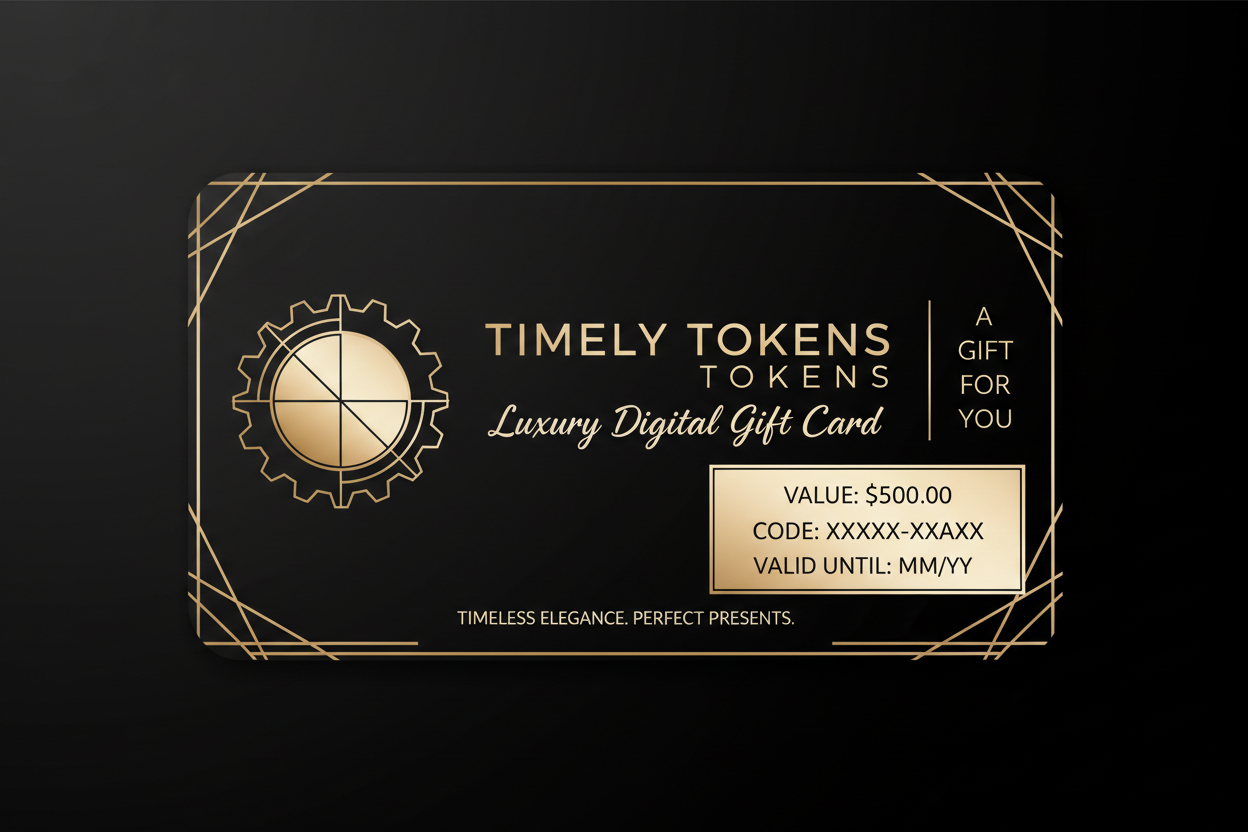 TIMELY TOKENS Luxury Gift Card